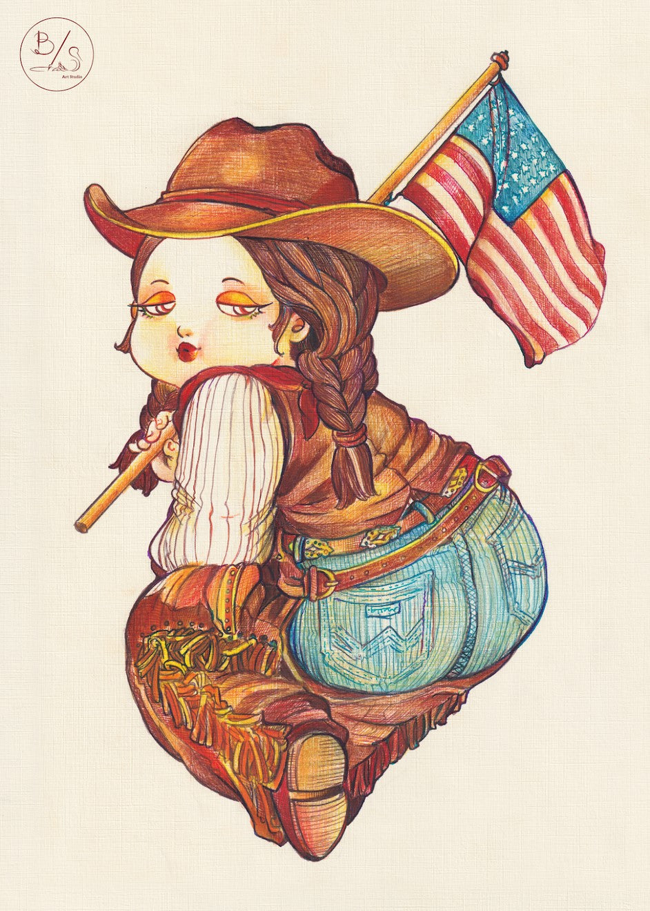 “Ms. Dậu travels to the United States” Wall Art Print