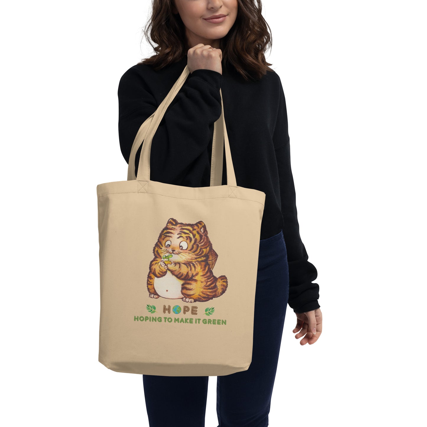 “HOPE” Tiger Eco Tote Bag