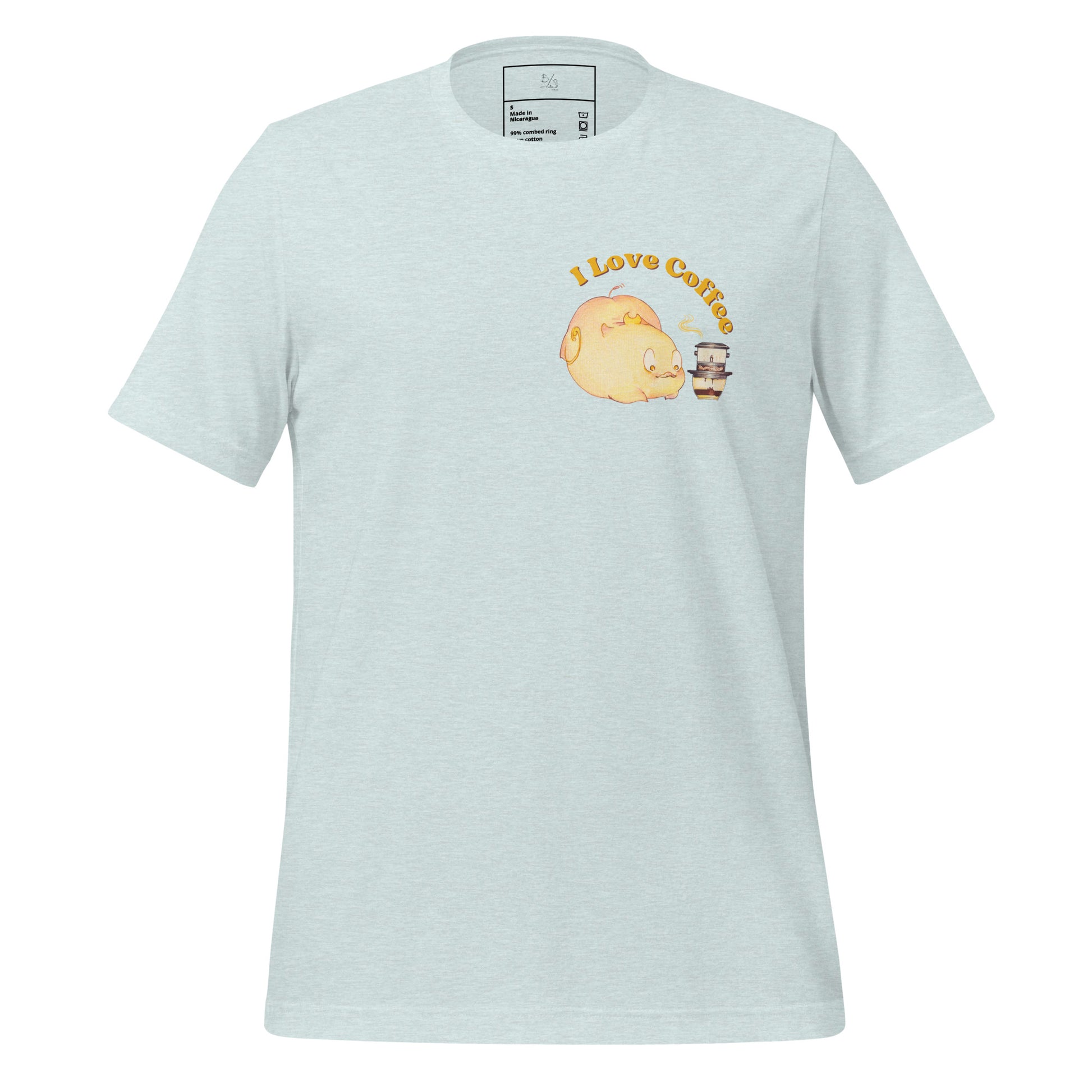 T-shirt - Pig Moon loves Coffee - Storybook character | Pig Moon Store